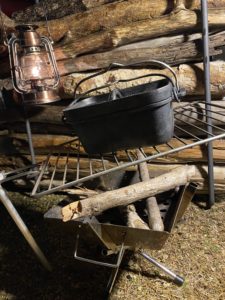 ステンレス製焚き火グリル