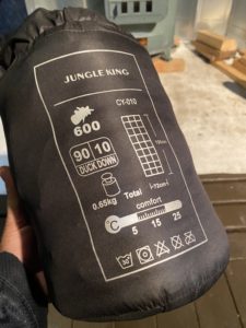 ダックダウン寝袋