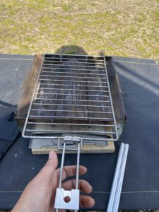 ステンレス製焚き火グリル