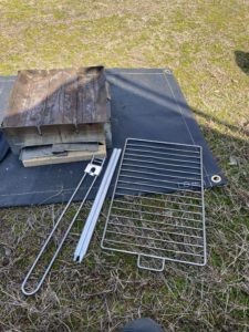 ステンレス製焚き火グリル