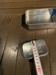 モンベルコラボのキャンプツールBOXのサイズを計測