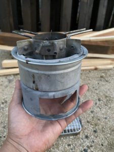 ミニかまどのサイズ感