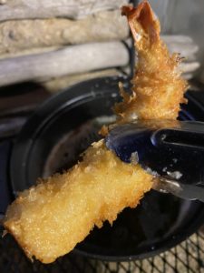 ひらめ君のおさかな横丁のジャンボエビフライ