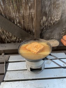 尾上製作所のミニかまどでパスタを作る