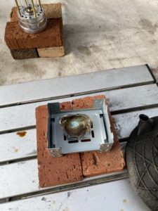 Seriaのポケットストーブ使用後