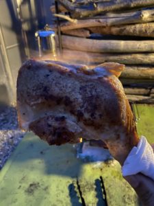 鶏肉の焼き上がり