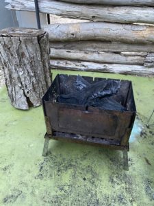 B-6君で火起こし