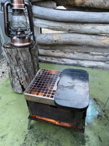 火熾しと同時に温める極厚鉄板