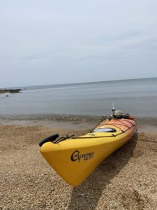 カヤックで上陸
