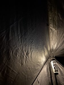 フィールドドアのパップテントで家キャンプ