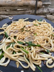 グリドルで焼うどん完成