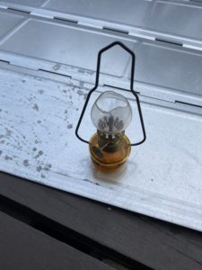 ホヤが破損したミニランタン