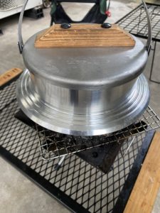 キャンプ羽釜で炊飯
