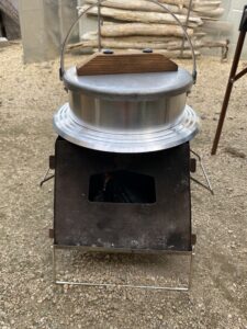 ネイチャーストーブと羽釜のセット