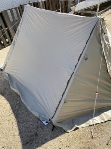 40日張り続けたFIELDOORのパップテントの様子