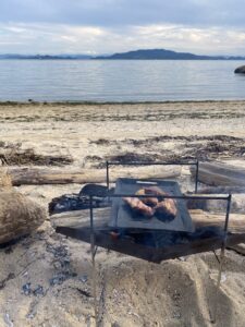 ピコグリルで肉を焼く