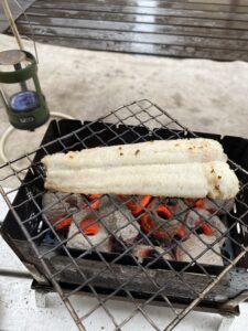 B-6君で鱧が綺麗に焼けた