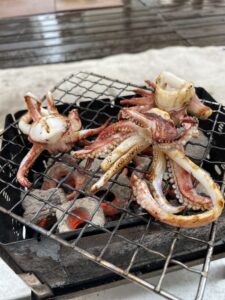 B-6君でゲソを焼く