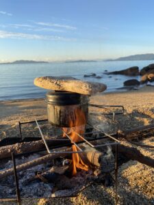 アルミパーソナルクッカーでお米を炊く