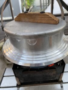 キャンプ羽釜でお米を炊く