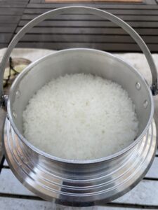 羽釜で炊いたご飯