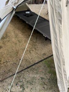 フィールドドアのテントは風通しも良い