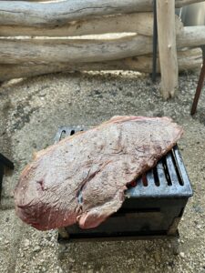 B-6君で肉を焼く