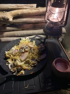 マルチグリドルの焼きそば