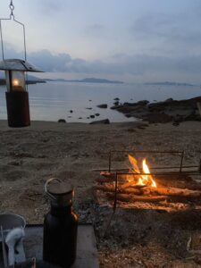 カヤックキャンプの朝