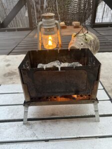 B-6君で火起こし