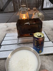 B-6君で火起こし