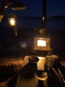 薪ストーブで遊ぶ時間