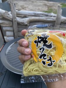 マルチグリドルで焼きそば作成