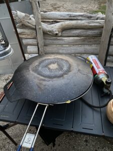 マルチグリドルを蓋として使う