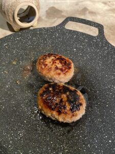 ハンバーグの焼き上がり！