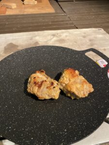 マルチグリドルでチキン南蛮を焼く