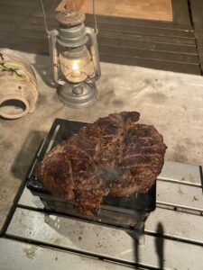 B-6君でデカい肉を焼く