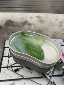 蒸し料理で作るラーメンの具材