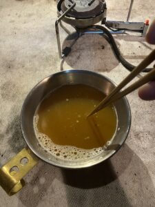 茹で卵の卵液完成