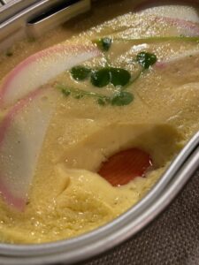 戦闘飯盒弐型で作った茶碗蒸し