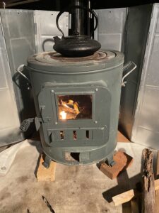 薪ストーブの炎