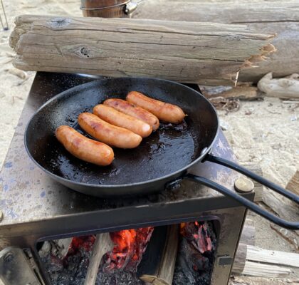 ウィンナーを炒める