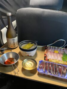 車中泊飯のぶりしゃぶ