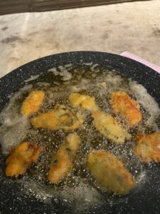 マルチグリドルでカキフライを作る