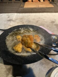 マルチグリドルでカキフライを作る