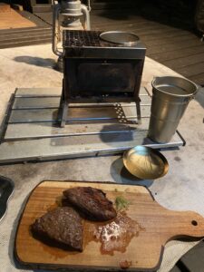 燗グリルで楽しむステーキ