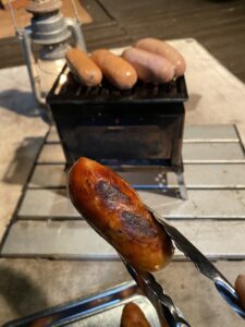 焼き上がったウィンナー