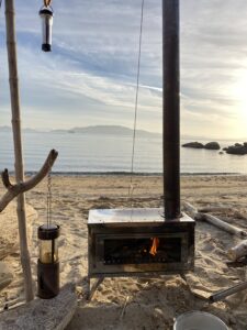 薪ストーブキャンプ開始