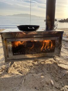 薪ストーブの炎が綺麗