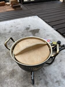 500mlの水で湯を沸かす